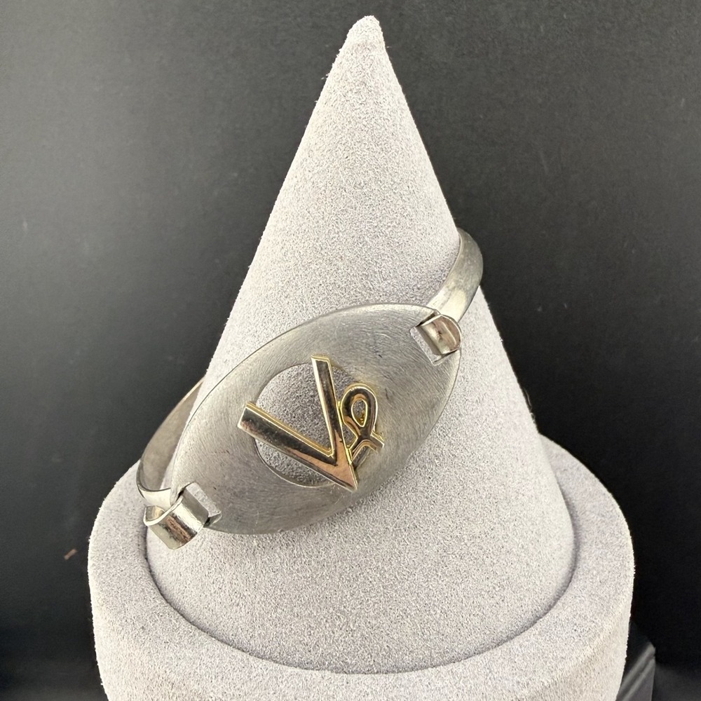 Vintage Charisma Bracelet‎ Silver Tone VP Signed 6.5"